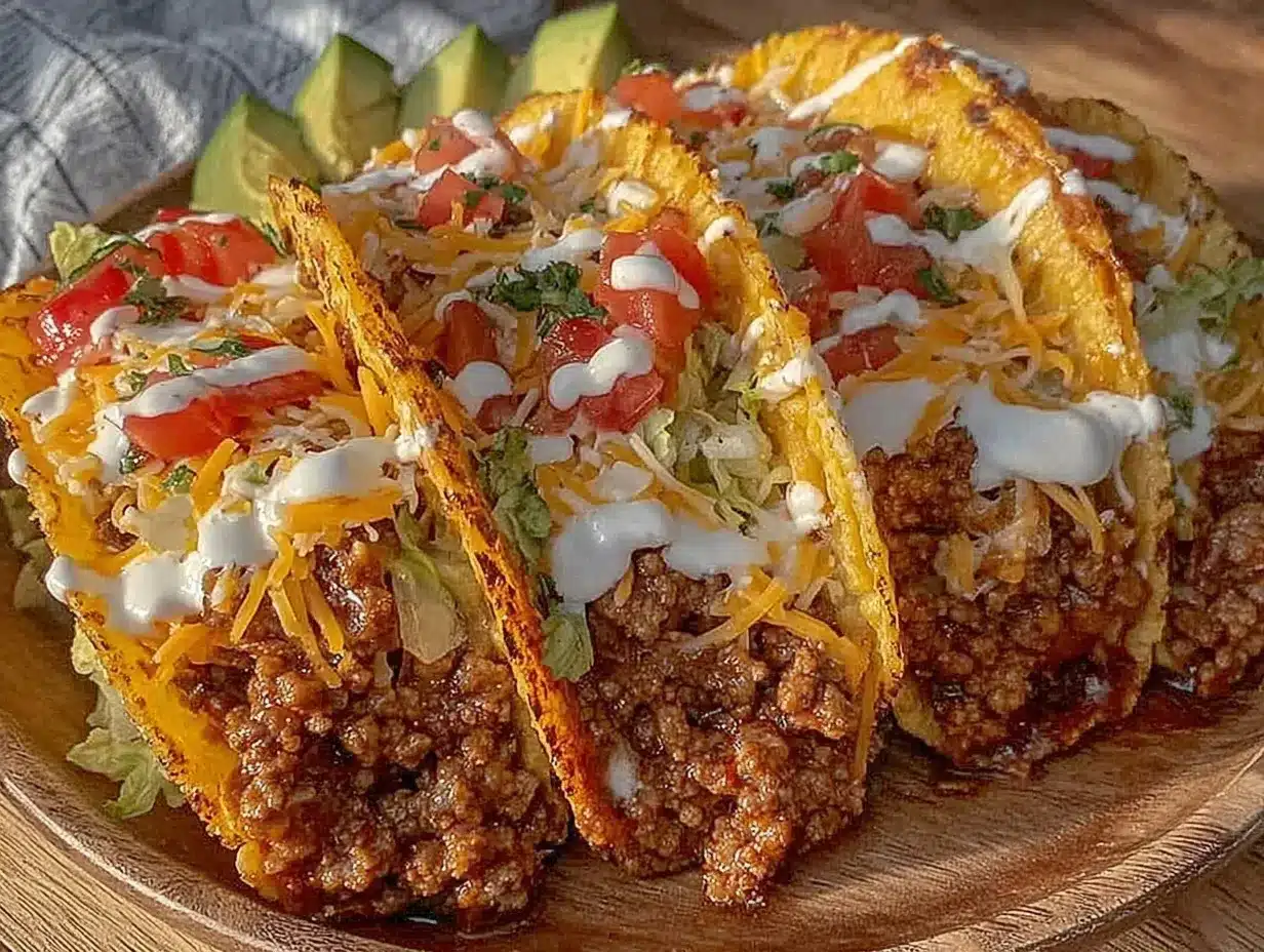 easy crispy classic beef tacos preparation steps