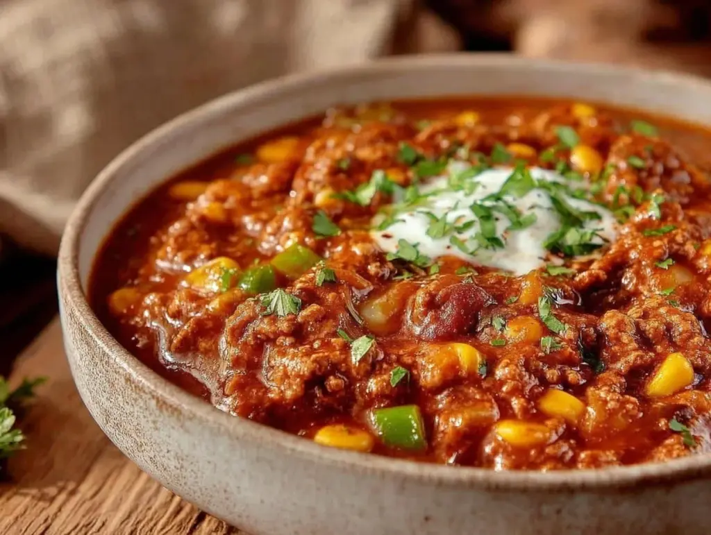 easy hearty crockpot taco soup - featured image