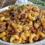 easy homemade cheesy hamburger helper - featured image