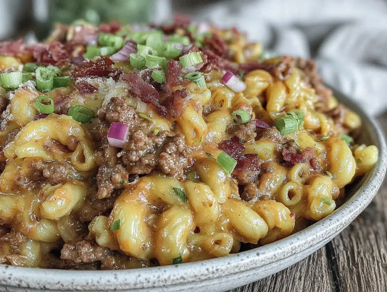 easy homemade cheesy hamburger helper preparation steps