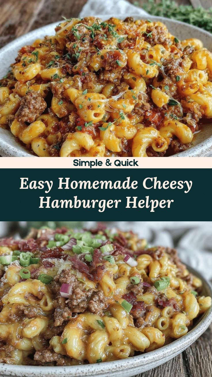 easy homemade cheesy hamburger helper recipe