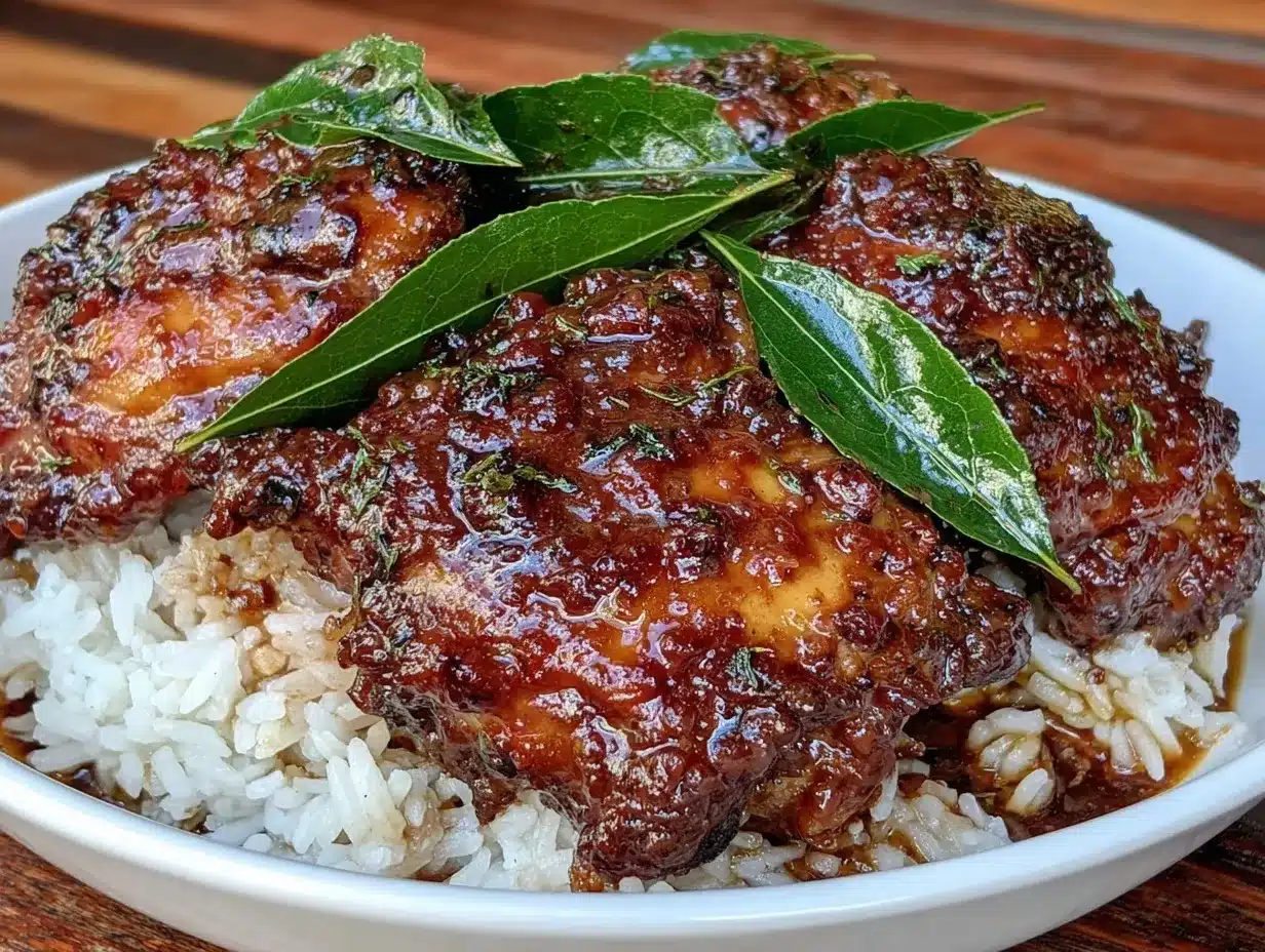 Filipino chicken adobo preparation steps