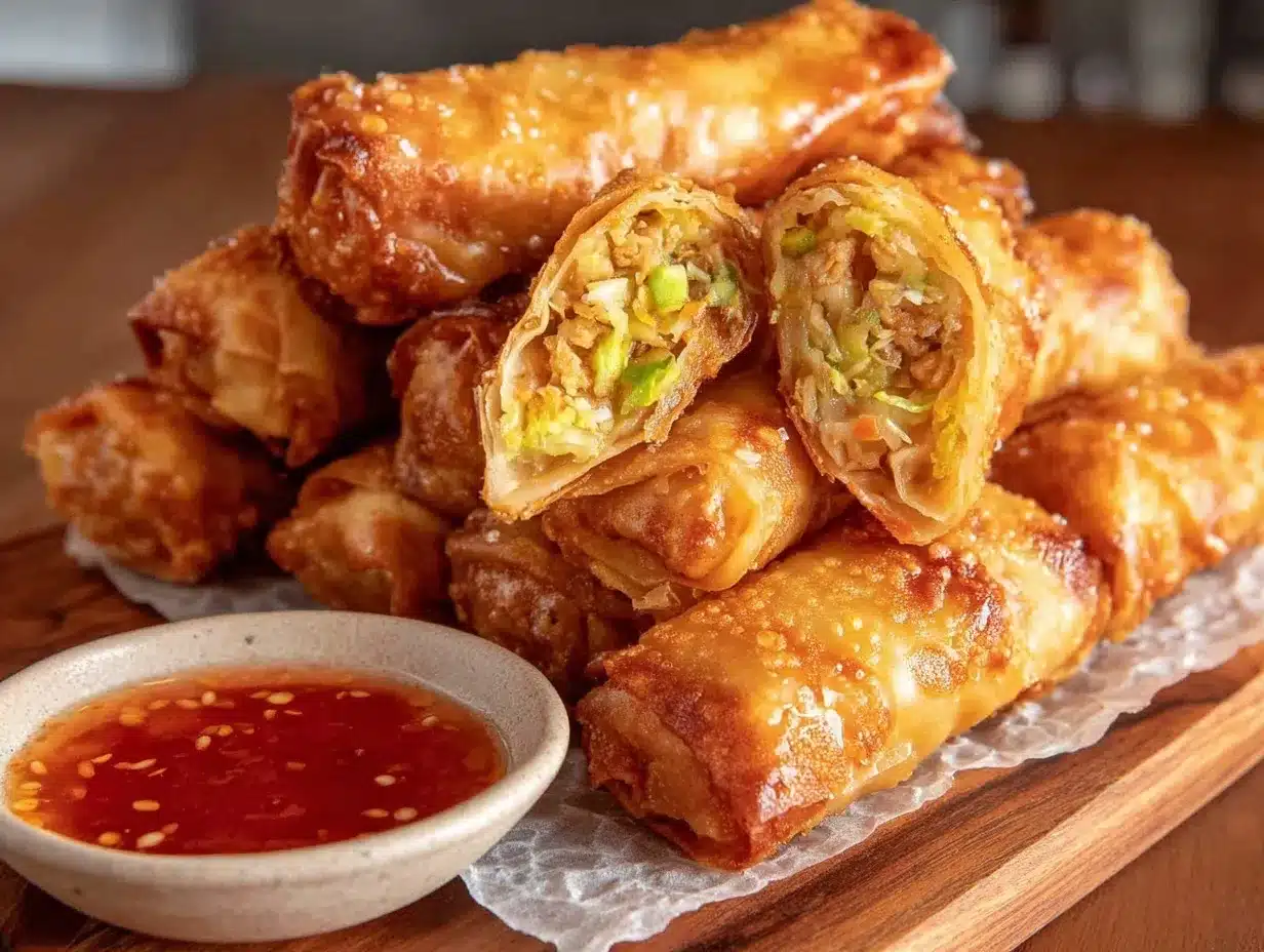 Filipino lumpia spring rolls preparation steps