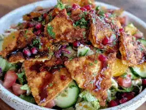 Fresh Lebanese Fattoush Salad - featured image