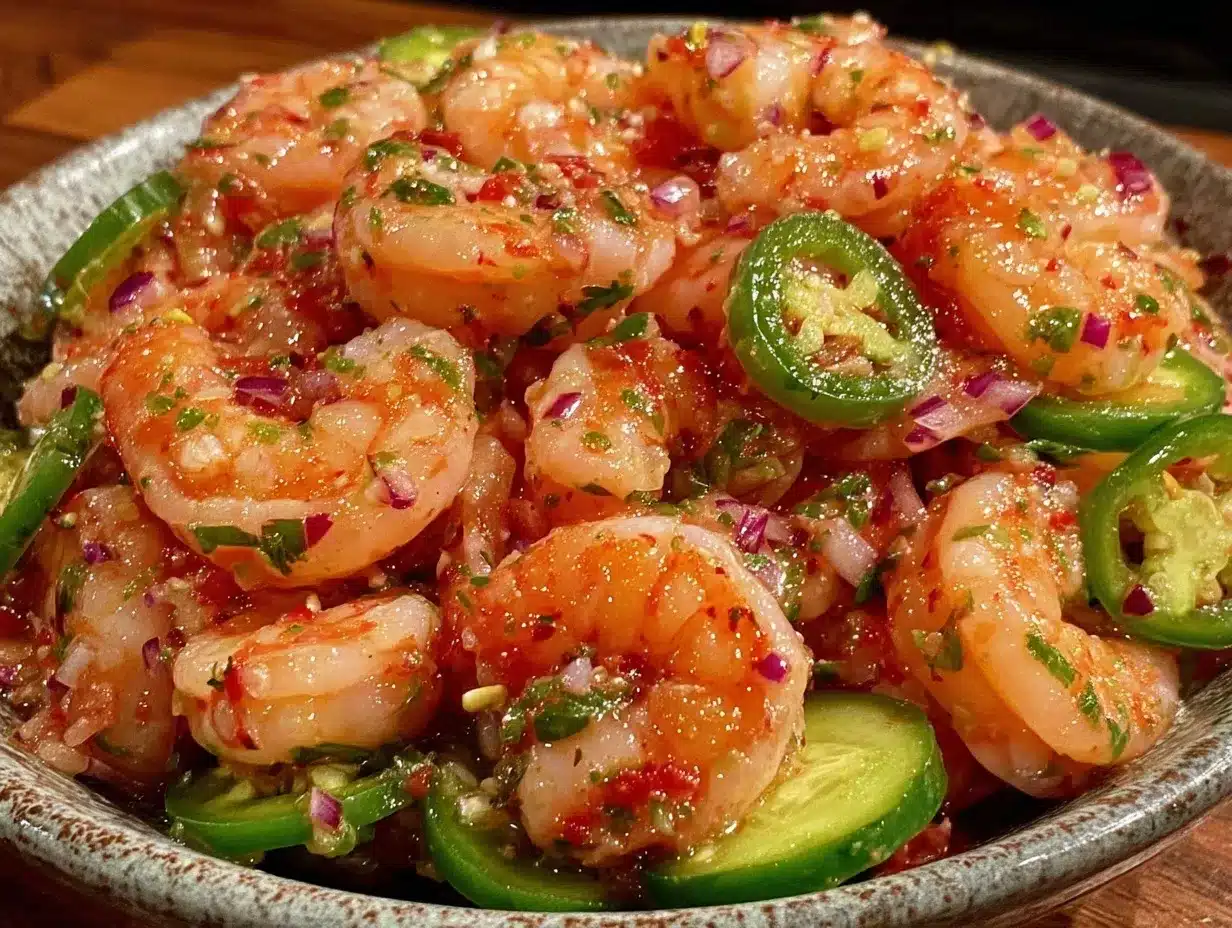 fresh sinaloa aguachile shrimp ceviche preparation steps