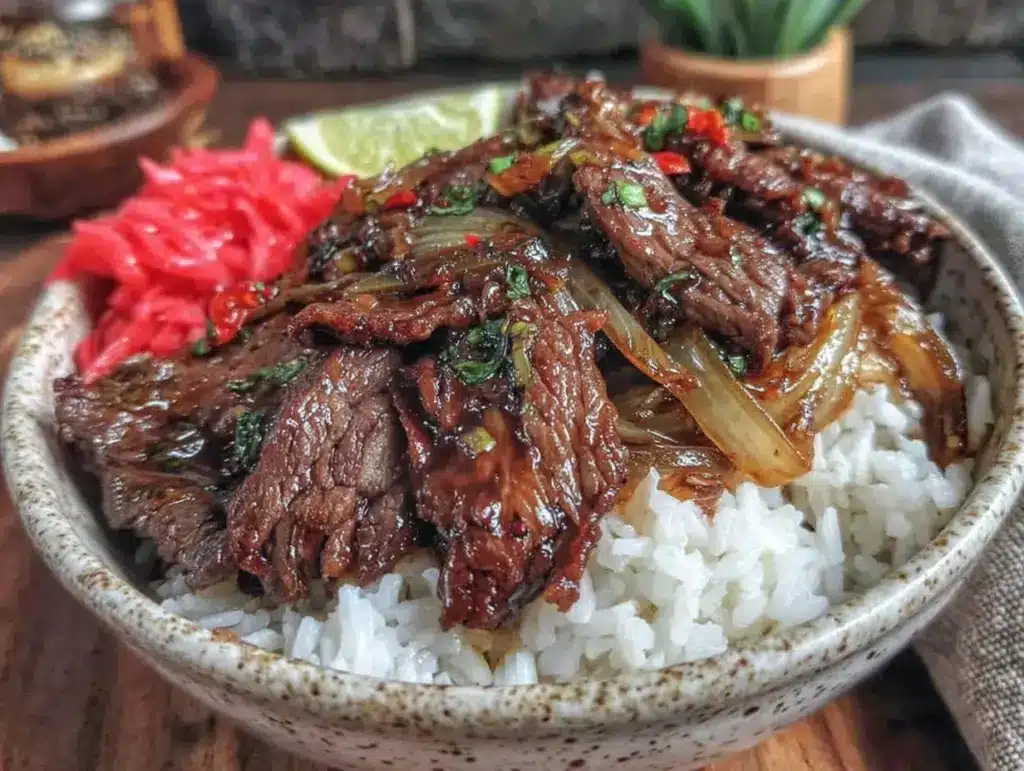 Gyudon beef bowl recipe - featured image
