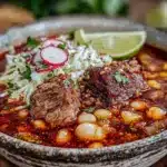 hearty pozole rojo recipe - featured image