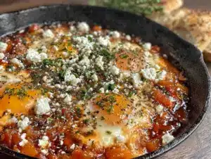 Israeli shakshuka with feta and zaatar - featured image