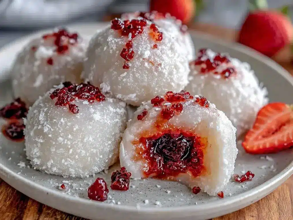 japanese strawberry mochi - featured image
