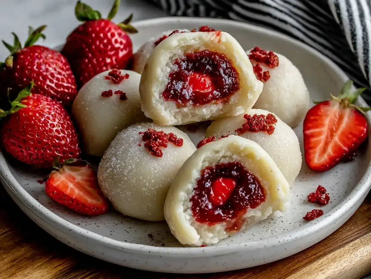 japanese strawberry mochi preparation steps