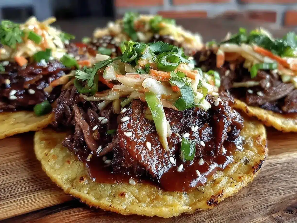 Korean BBQ tacos preparation steps