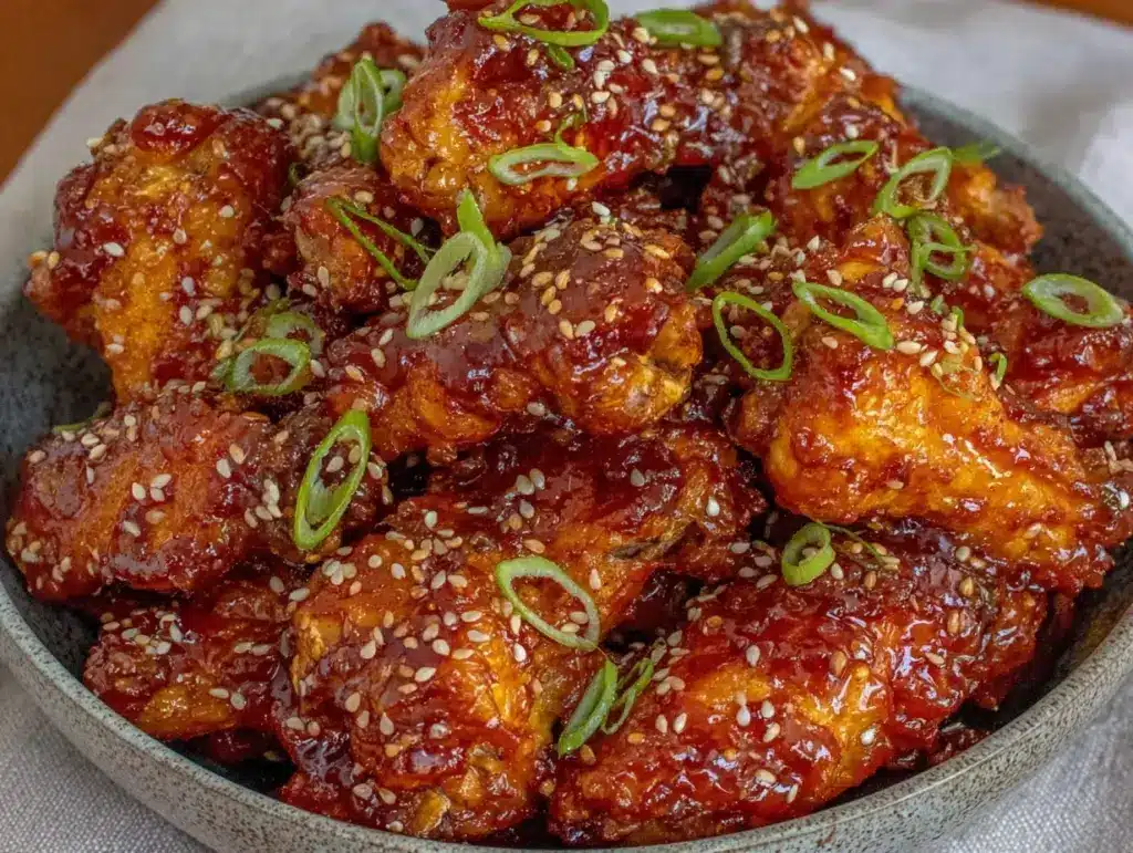 korean gochujang honey wings - featured image