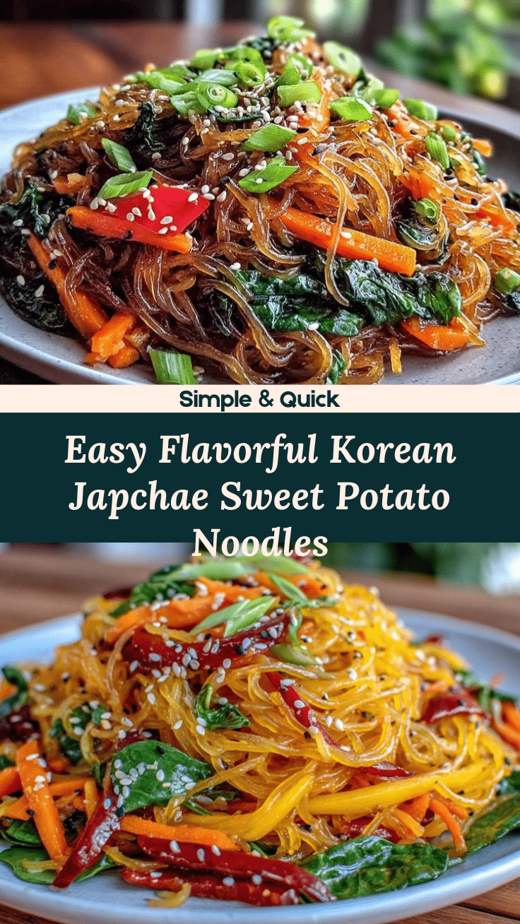 Korean japchae sweet potato noodle salad recipe