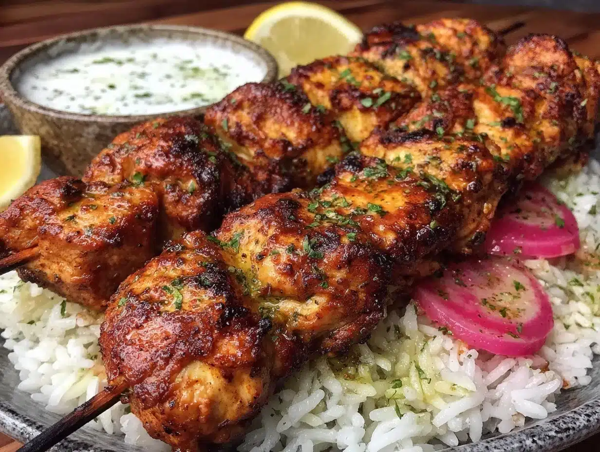 Lebanese shish tawook chicken preparation steps