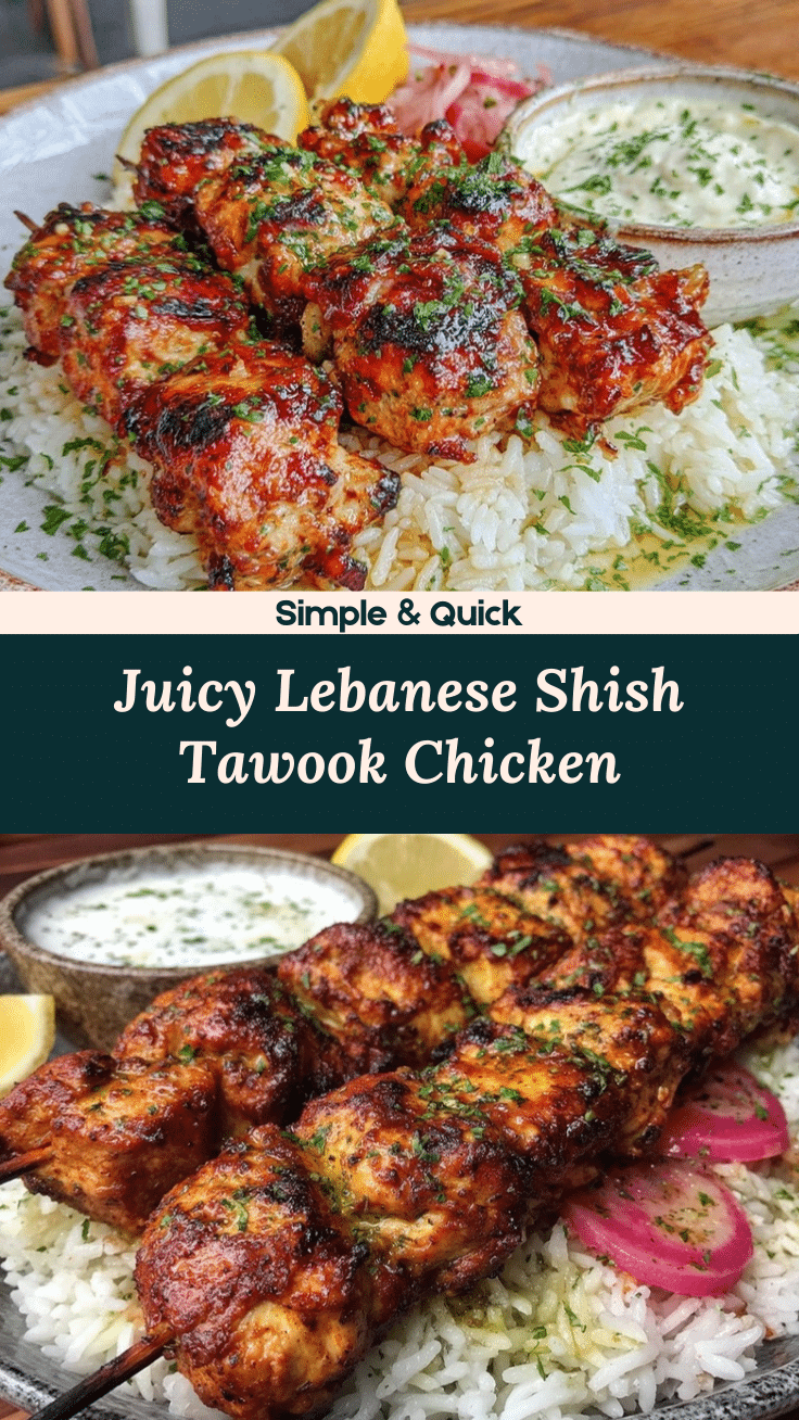 Lebanese shish tawook chicken recipe