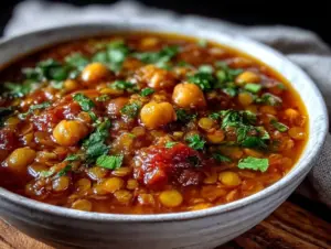 Moroccan Harira Lentil Soup - featured image