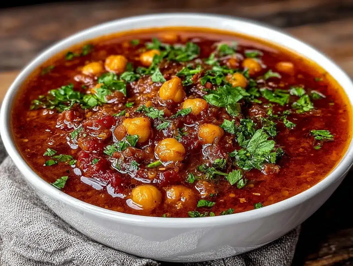 Moroccan Harira Lentil Soup preparation steps