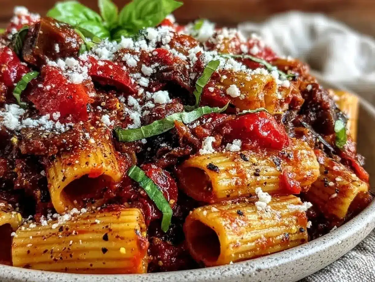 Pasta alla Norma preparation steps