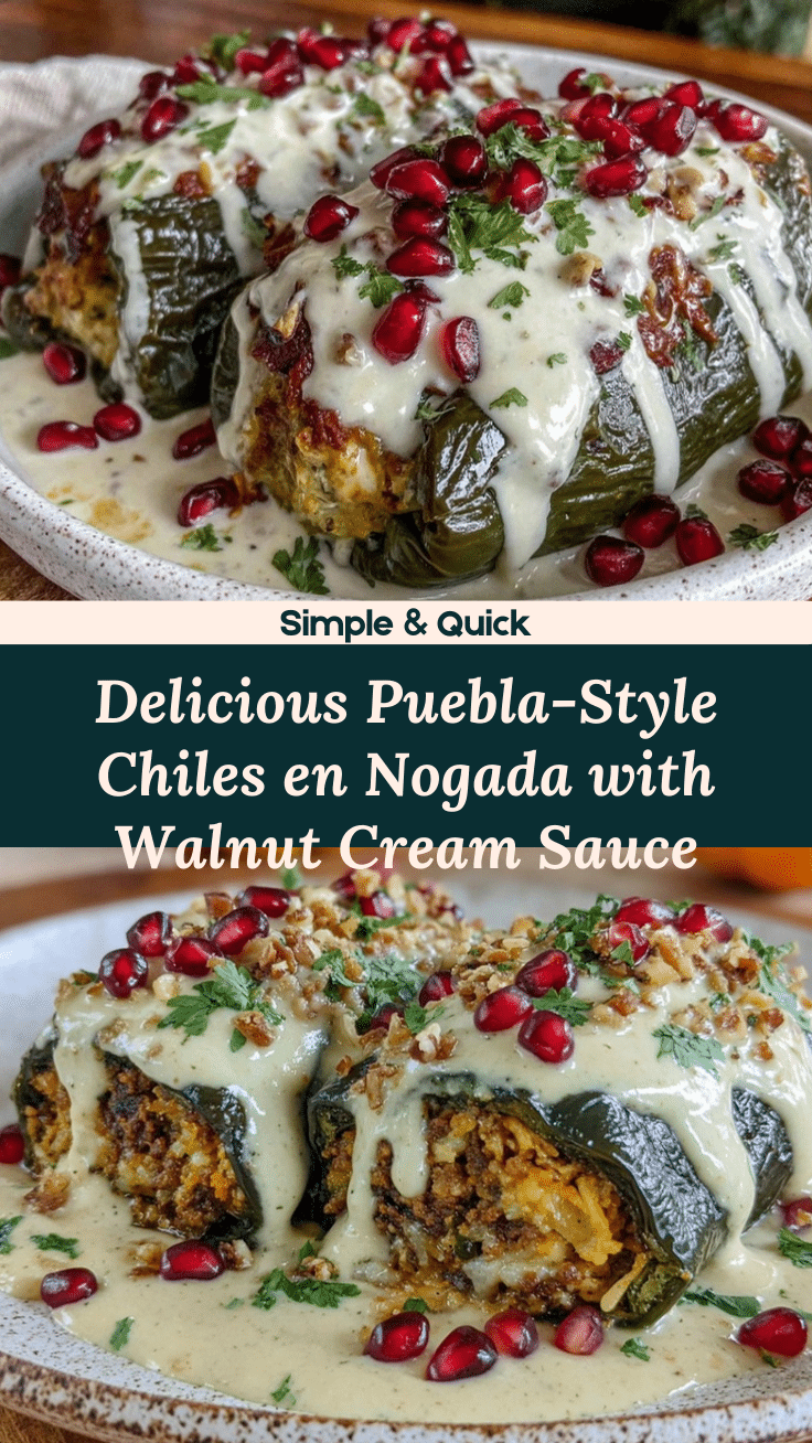 Puebla-style chiles en nogada recipe