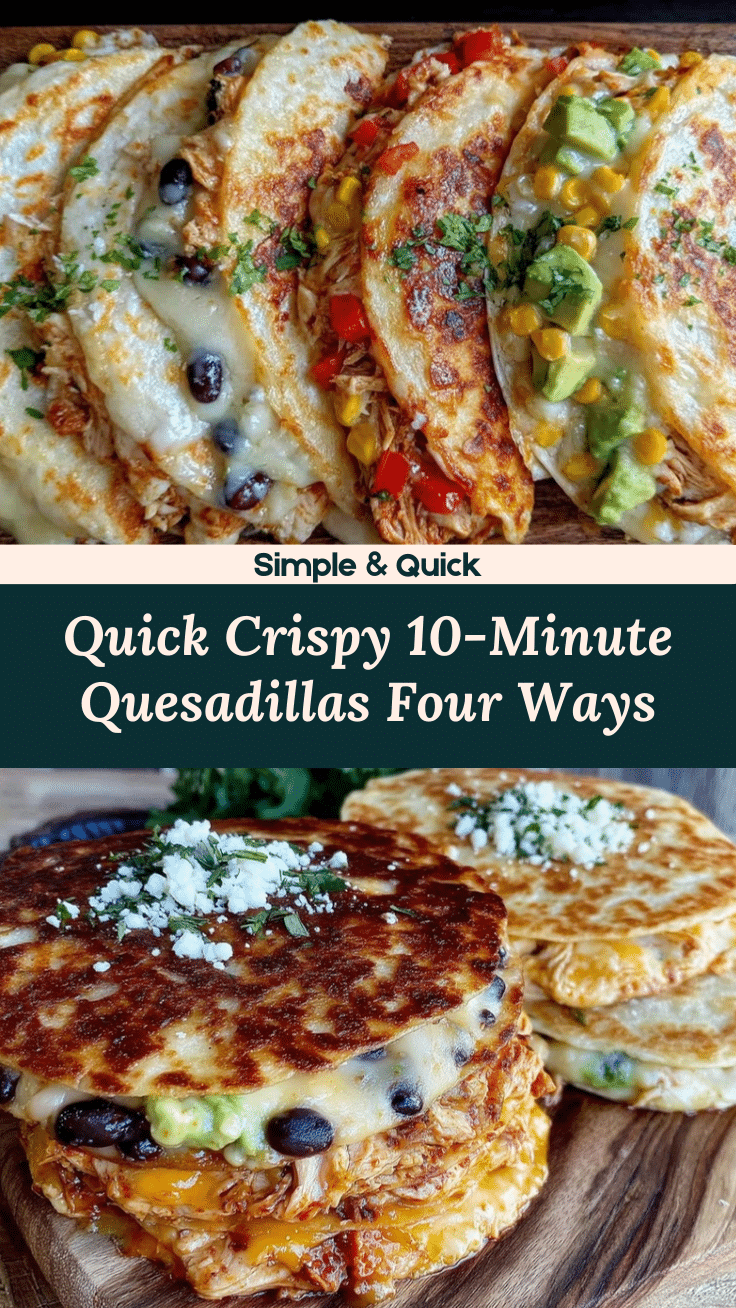 quick crispy quesadillas recipe