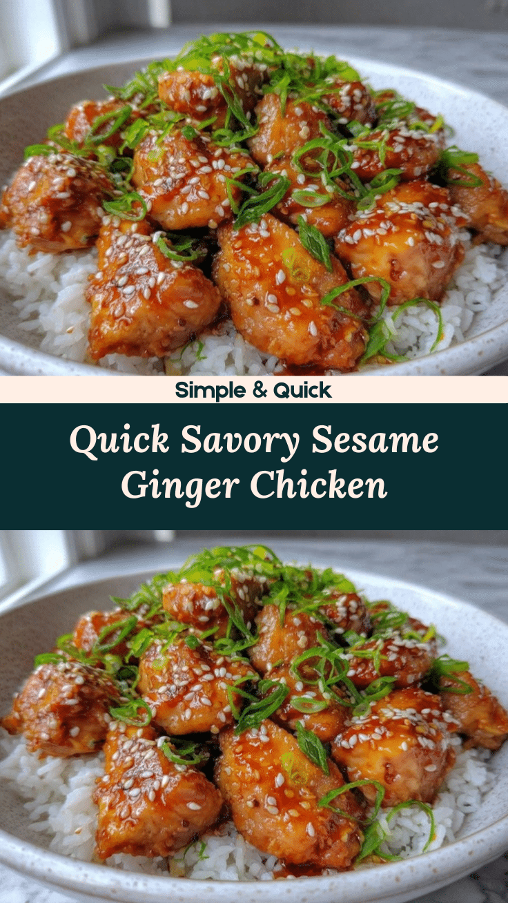 quick savory sesame ginger chicken recipe