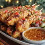 thai peanut chicken satay skewers - featured image