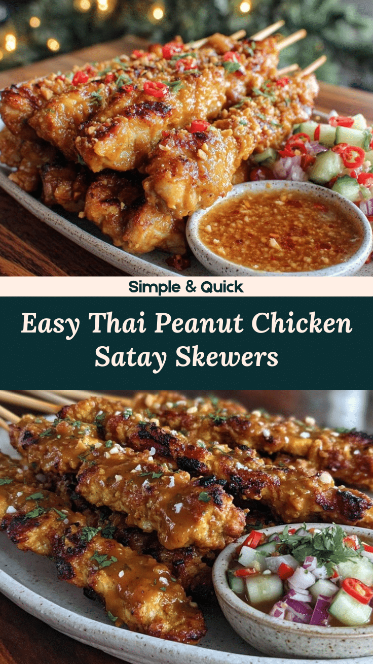 thai peanut chicken satay skewers recipe