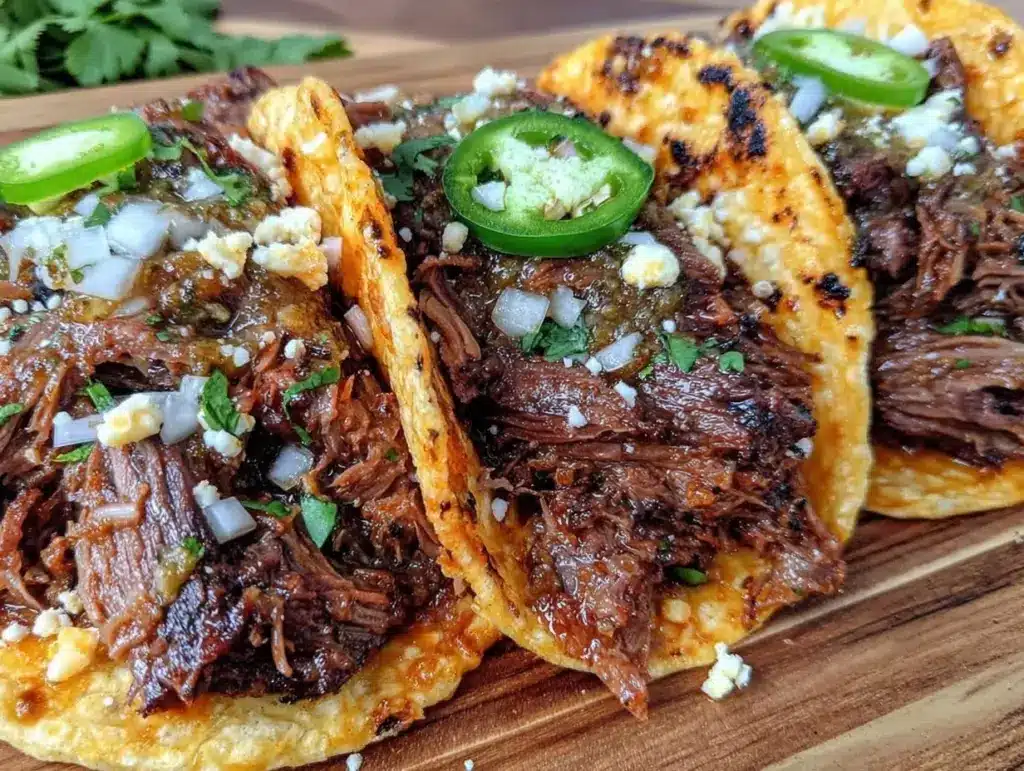 beer-braised brisket tacos - featured image