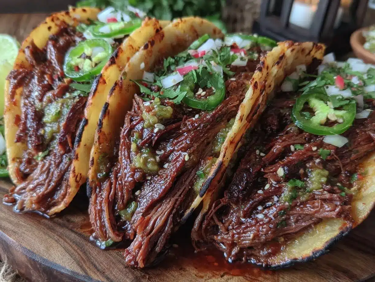 beer-braised brisket tacos preparation steps