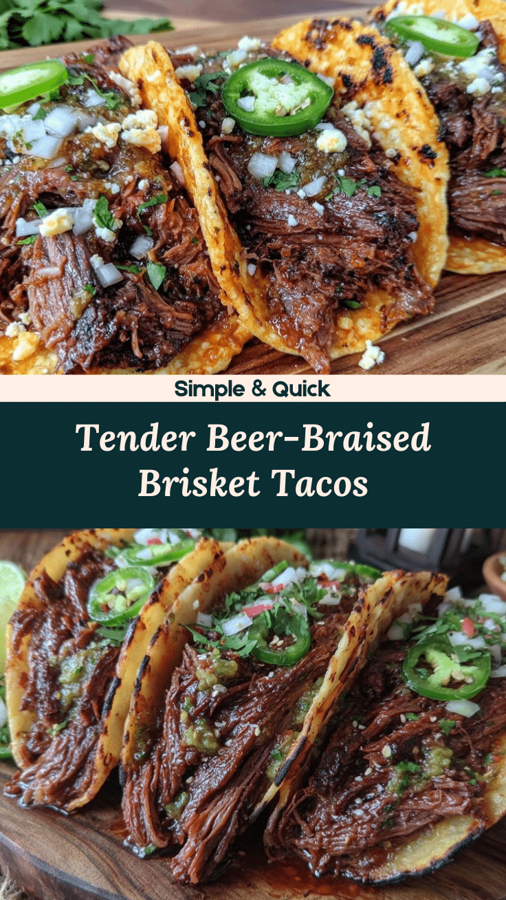 beer-braised brisket tacos recipe