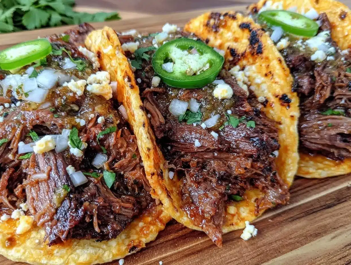 beer-braised brisket tacos - featured image