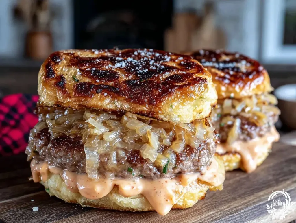 blackstone griddle smash burgers - featured image