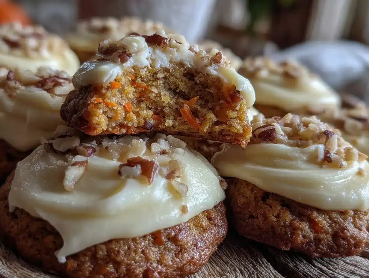 carrot cake thumbprint cookies preparation steps