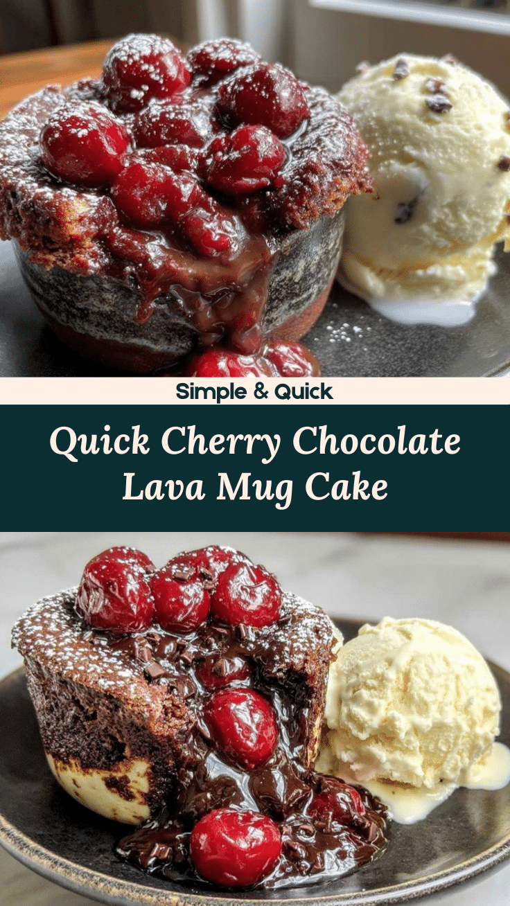 cherry chocolate lava mug cake recipe