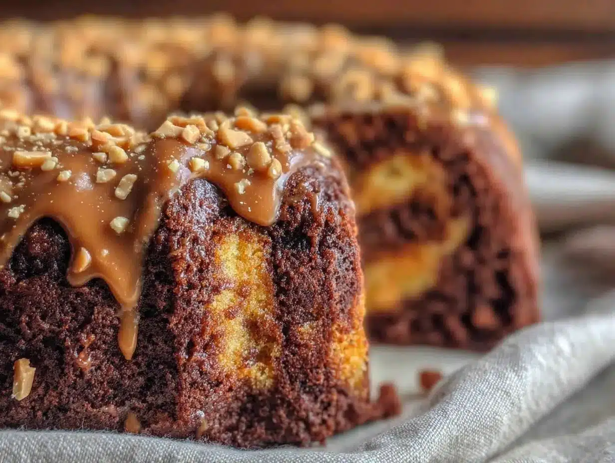 chocolate peanut butter bundt cake preparation steps