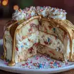 confetti sprinkle layer cake - featured image