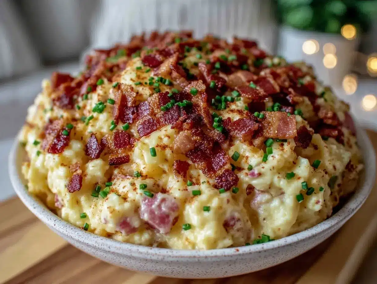 creamy classic deviled egg potato salad preparation steps