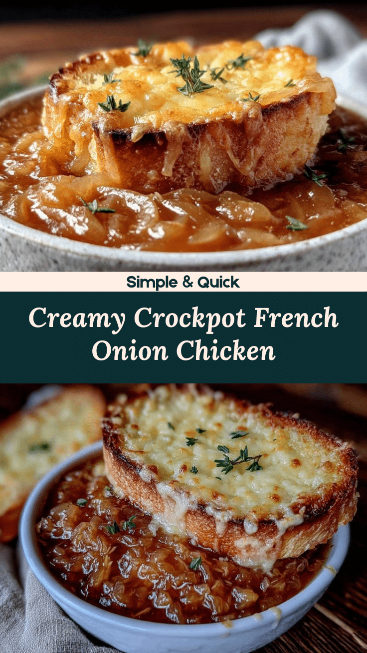 creamy crockpot french onion soup chicken recipe