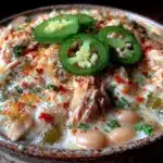 creamy slow cooker white chicken chili - featured image