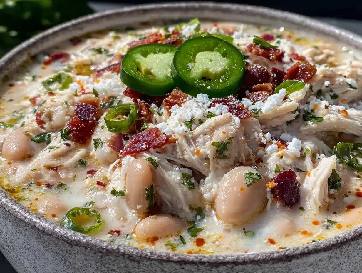creamy slow cooker white chicken chili preparation steps