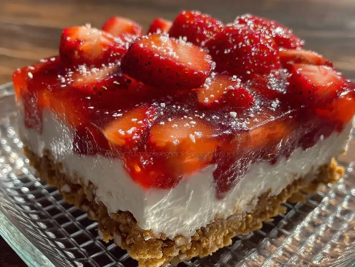 creamy strawberry pretzel jello salad preparation steps