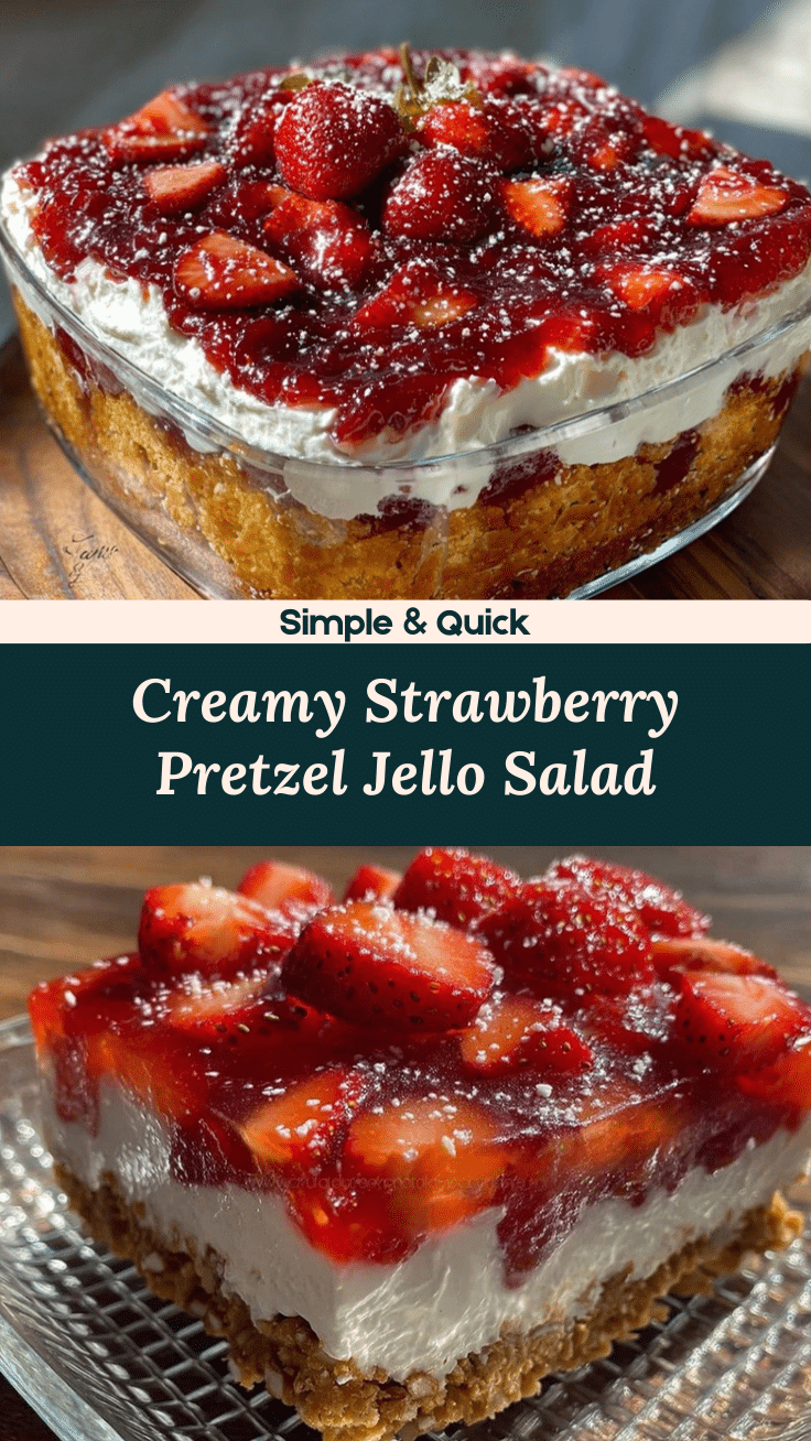 creamy strawberry pretzel jello salad recipe
