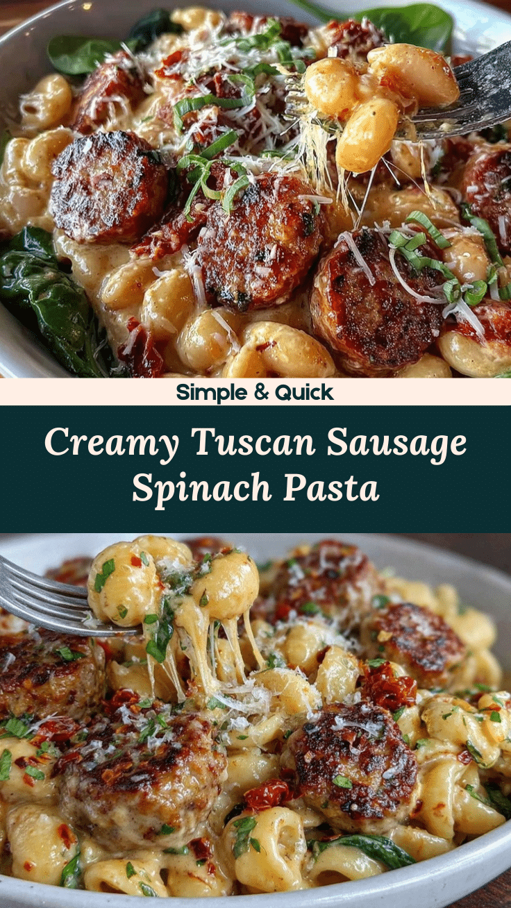 creamy tuscan white bean and sausage pasta recipe