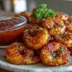 crispy air fryer honey old bay shrimp - featured image