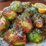 crispy air fryer smashed Brussels sprouts - featured image