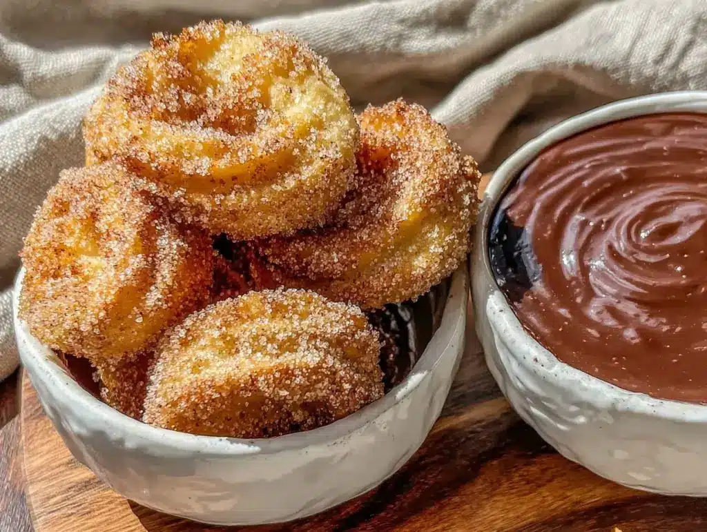 crispy baked churro bites - featured image