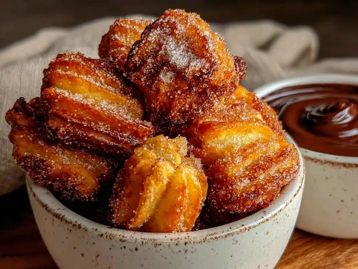 crispy baked churro bites preparation steps