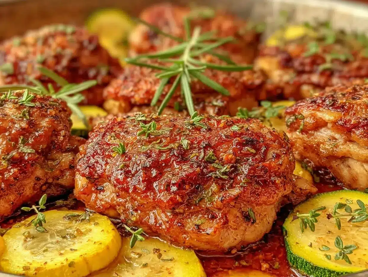 crispy one-pan lemon herb chicken thighs preparation steps