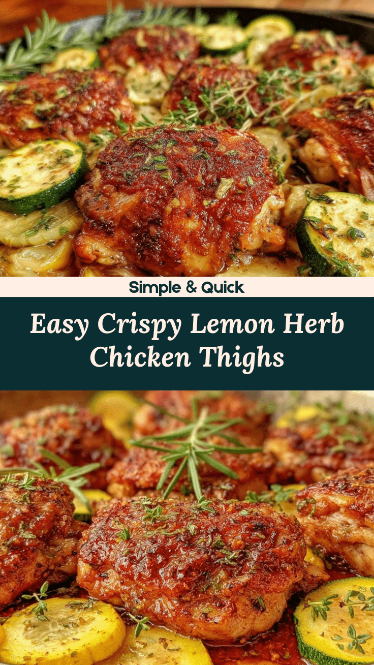 crispy one-pan lemon herb chicken thighs recipe