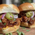 crockpot bbq pulled chicken sandwiches - featured image